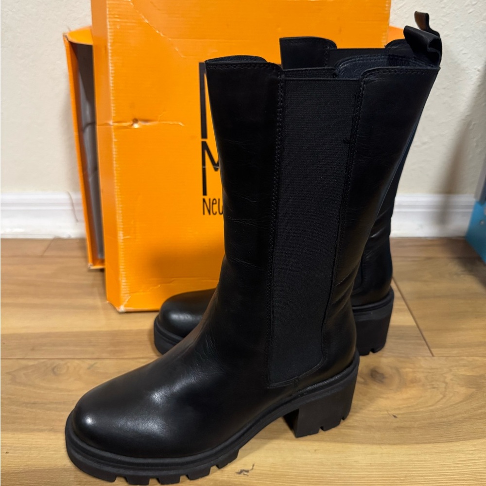 Black Leather Women's Boots